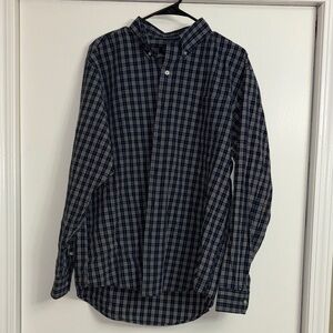 Arrow Men's Navy and White Checkered Shirt